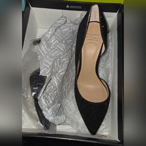 INC International Concepts Women's Sparkling Black Heels